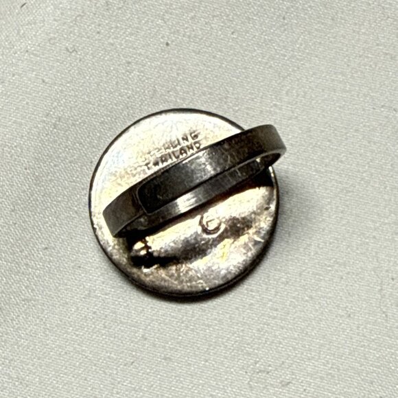 Vintage Taurus Sterling Zodiac Sign Ring Black Brass Engraved Bull Astrology Jew - Picture 13 of 13